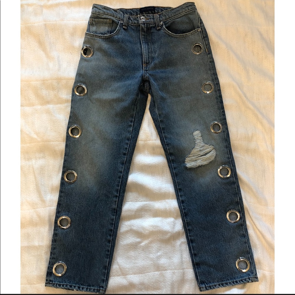 Ramy Brook Carrot Boyfriend Jeans with Rivets
